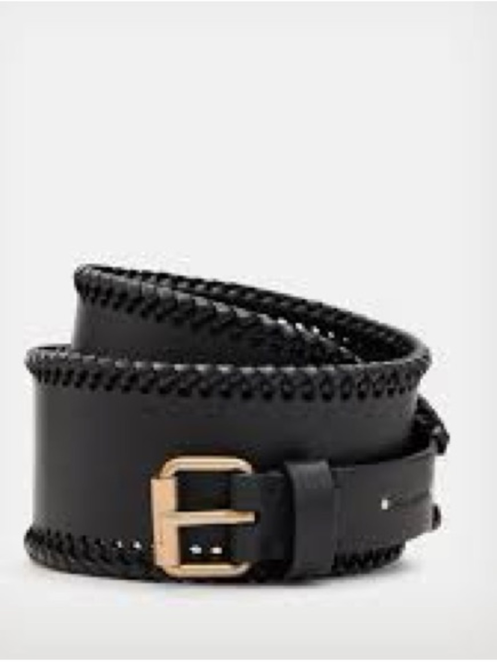 All Saints Alba Woven Leather Belt